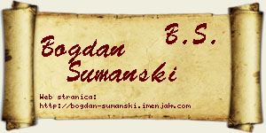 Bogdan Šumanski vizit kartica